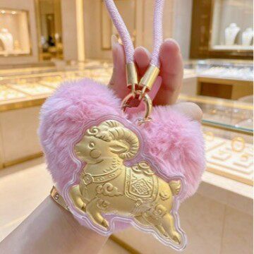 羊年有钱羊钥匙扣挂件黄金羊包包