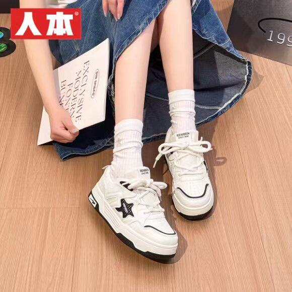 人本小白鞋女春秋季新款休闲板鞋