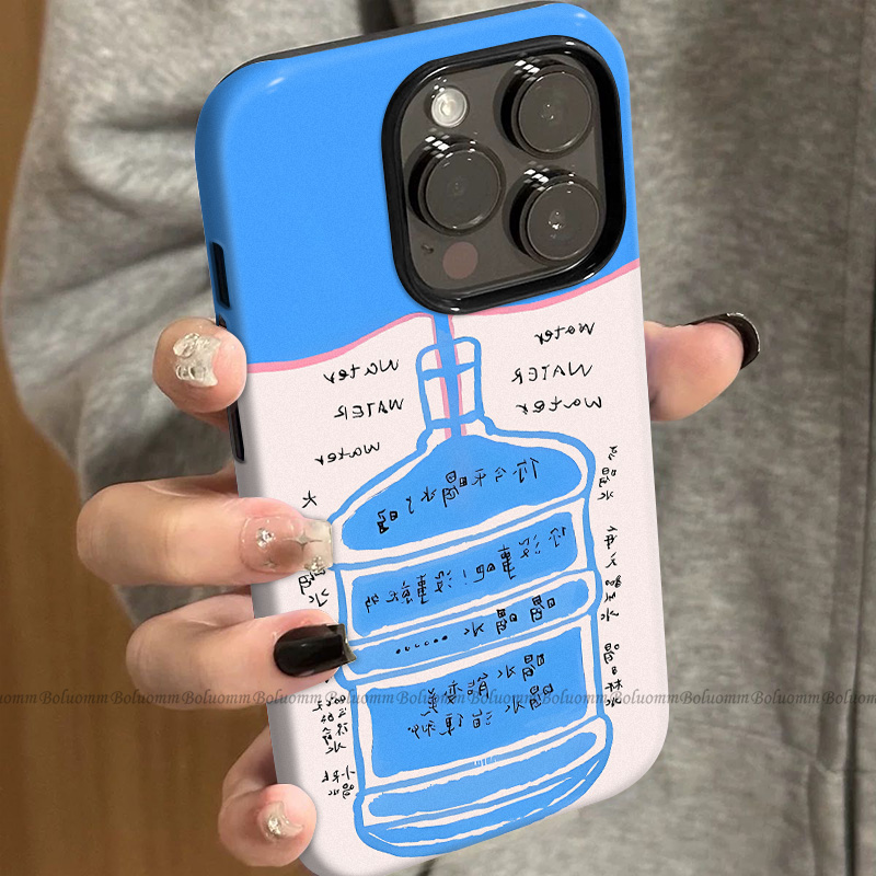 菲林适用于苹果17promax手机壳水桶文字iphone12/13套硅胶14max全包防摔xs励志创意15plus网红新款女air潮牌6