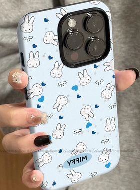 菲林适用于苹果17promax手机壳蓝色米菲iphone12/13套硅胶14max全包防摔xs卡通日韩15plus网红新款女air潮牌6