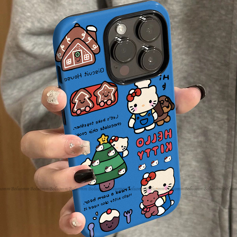 菲林适用于苹果17promax手机壳饼人凯蒂iphone12/13套硅胶14max全包防摔xs卡通日韩15plus网红新款女air潮牌6