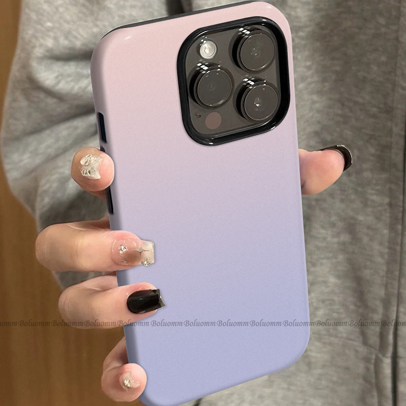 菲林适用于苹果17promax手机壳粉紫渐变iphone12/13套硅胶14max全包防摔xs个性小众15plus网红新款女air潮牌6