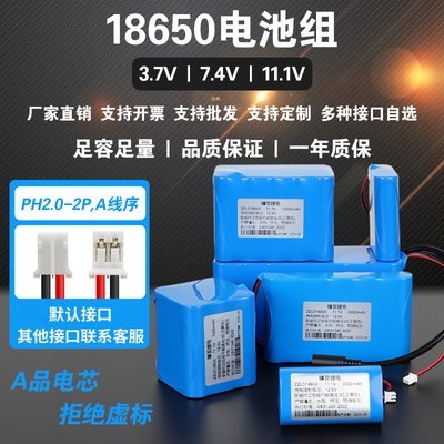 18650可充电锂电池组3.7V7.4V12V