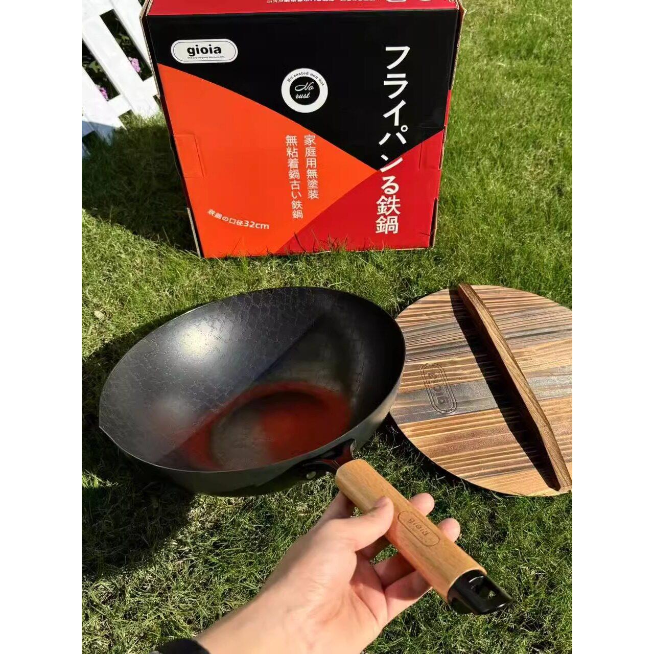 出口日本家用锅日式锻造无涂层不粘锅电磁炉平底锅专用