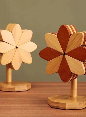 创意风车多变圣诞树隔热垫耐高温防烫摆件餐垫折叠摆件木杯垫乔迁