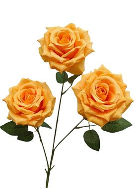 玫瑰牡丹绣球花黄色模拟花枝花束婚礼流行墙签到点装饰安排假花