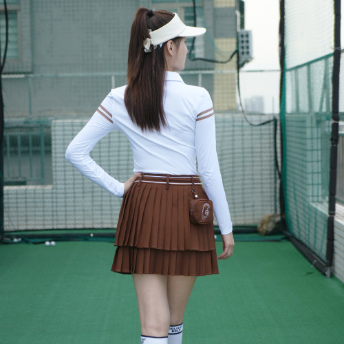 女款高尔夫短裙女装冰丝长袖