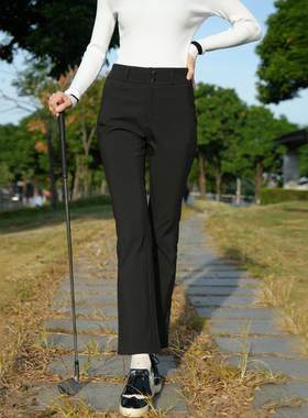 高尔夫女裤秋冬款抓绒长裤速干golf运动女装球裤修身薄绒女裤子