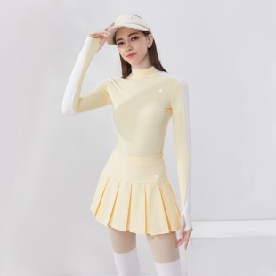 夏季高尔夫女装冰丝上衣裙子网球运动长袖韩版套装golf衣服裙子