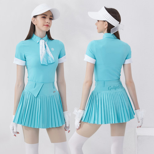 高尔夫女士服装女短袖上衣网球