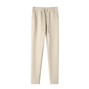 卡其色裤子女萝卜裤加长版高个子冬季加绒加厚高腰大码直筒运动裤