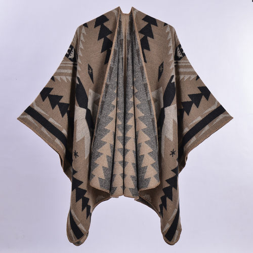 加厚民族风女披肩2126