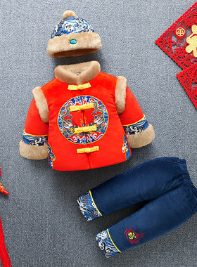 男童过年喜庆衣服装拜年服