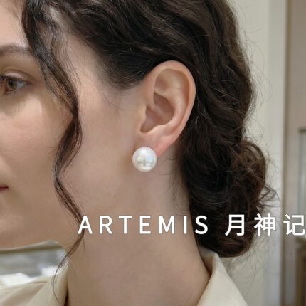 澳白强光正圆珍珠耳钉通体925纯银2026新款精致小巧高级感耳钉