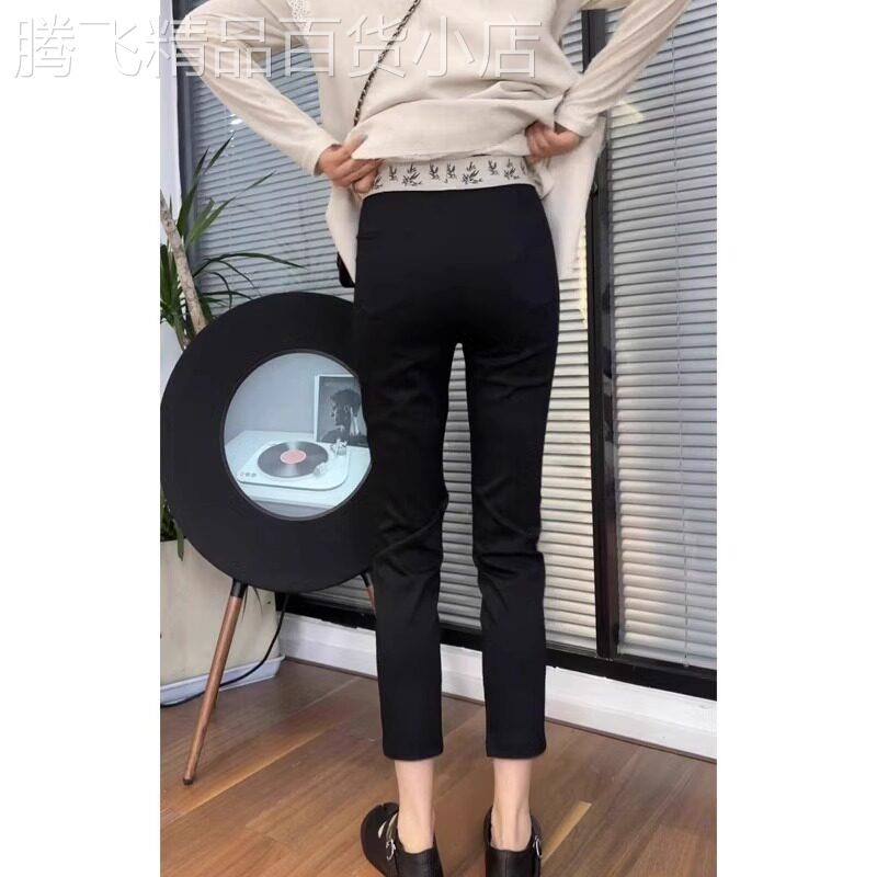 九分打底面膜裤子女士2026夏季新款爆款烟管裤高腰显瘦薄款纸皮裤