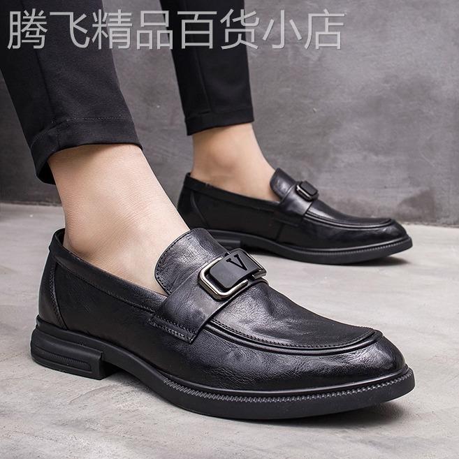 潮牌2025秋季男韩版防臭透气厚底男英伦商务正装百搭西装休闲皮鞋