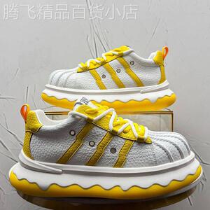 英国&奢品~2026夏季新款厚底增高板鞋男潮流运动休闲百搭小白鞋潮