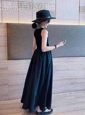 Next MaxM女童法式连衣裙2025夏款儿童洋气公主裙女大童赫本风裙