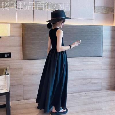 Next MaxM女童法式连衣裙2025夏款儿童洋气公主裙女大童赫本风裙