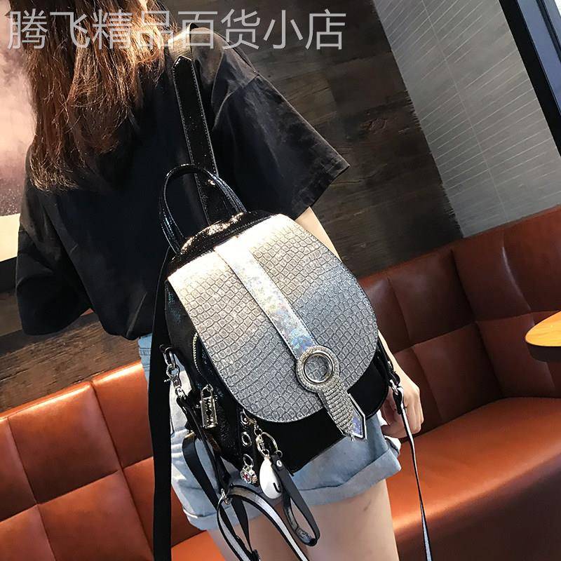 香港代购真皮女包2025新款双肩包时尚洋气休闲背包高级感斜挎包潮