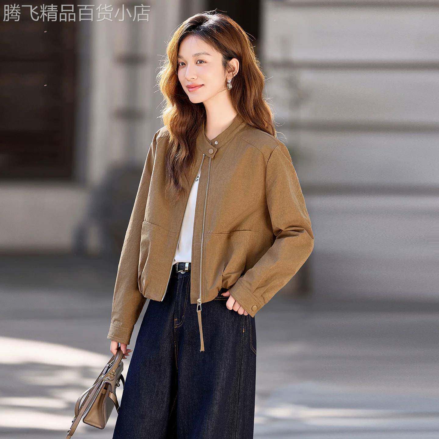 工装外套女春秋2026新款酷飒风高级感小个子短款休闲夹克开衫上衣