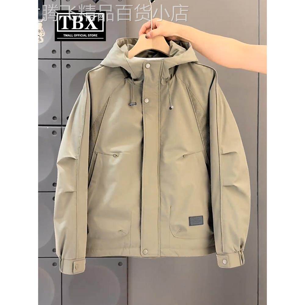 高端二棉冲锋衣外套男士2025新款爆款秋冬季夹克男款夹棉加厚棉服