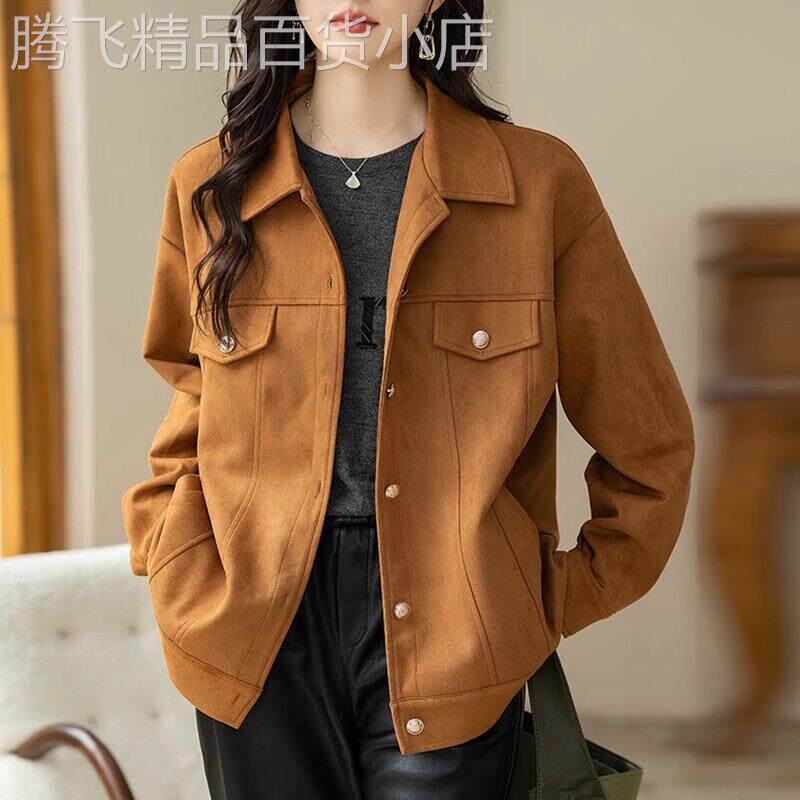 春季夹克衬衫外套女士春秋款2025新款爆款覆古休闲 工作服上衣大