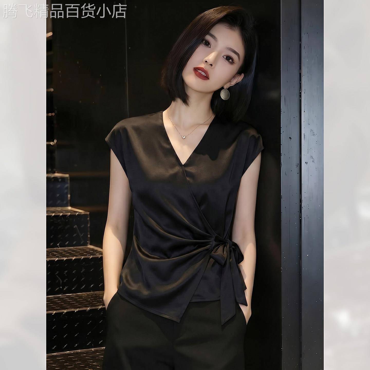 百搭薄款荷叶边显瘦T恤女装夏季2026年新款通勤短袖上衣别致独特
