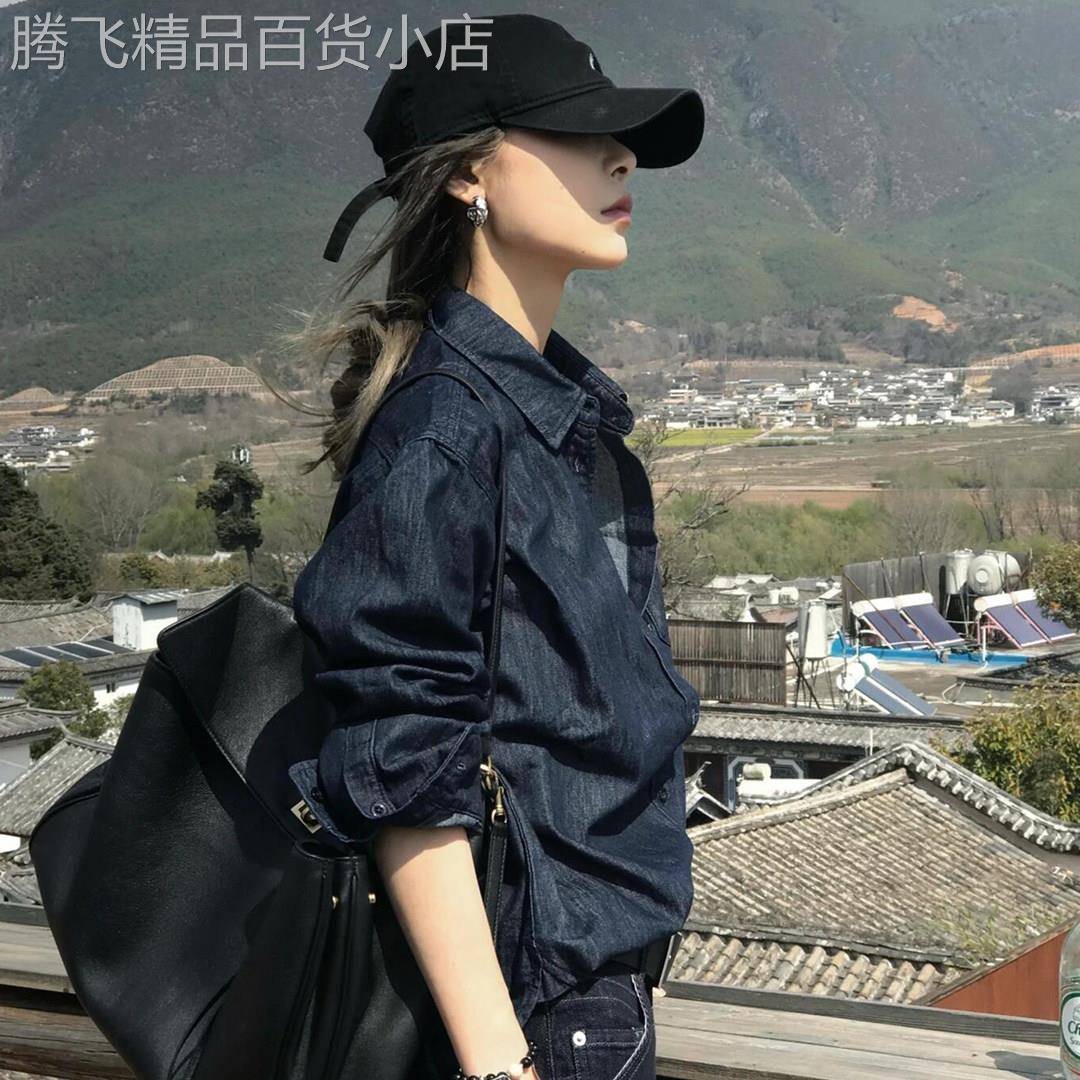 美式复古休闲气质牛仔衬衫外套女2026春季新款高级感夹克上衣外套