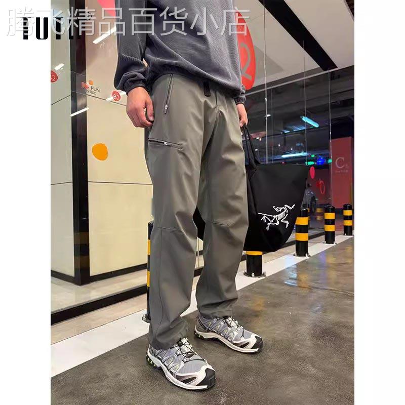工装裤男士春秋季大口袋速干直筒休闲裤子户外拼接软壳冲锋运动裤