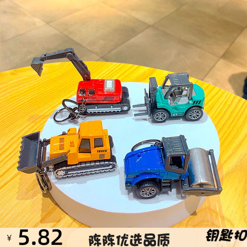 创意卡通迷你合金挖掘机工程车玩