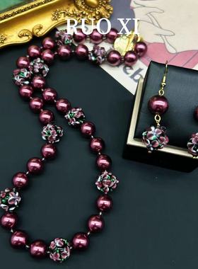 青岛vintage珍珠西洋回流琉璃紫