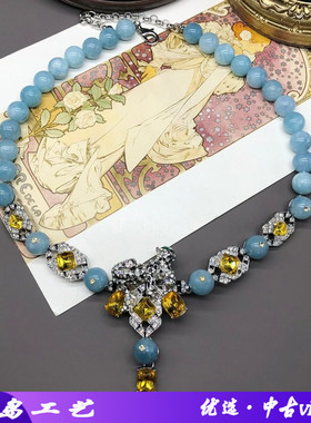 优雅重工设计感密镶满钻豹子精致