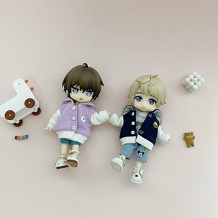 【12分8分】海军风棒球服运动外套/粘土人娃衣ob11妖精阿巳Bjd