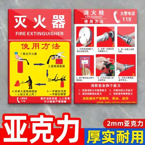 亚克力灭火器消栓使用方法