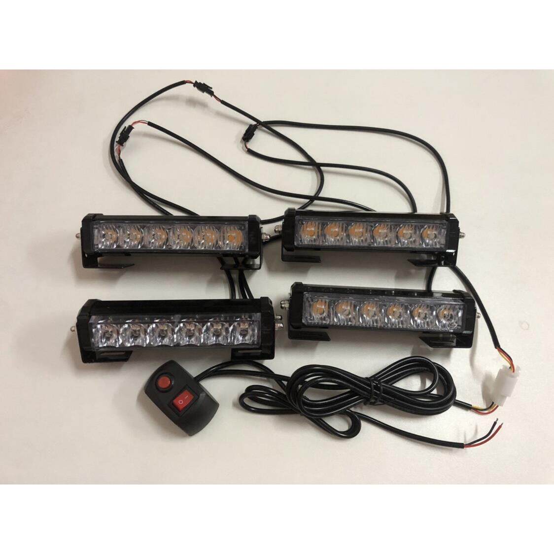 汽车LED中网爆闪灯反击灯警示灯led暴闪灯前杠前雾灯12-24V
