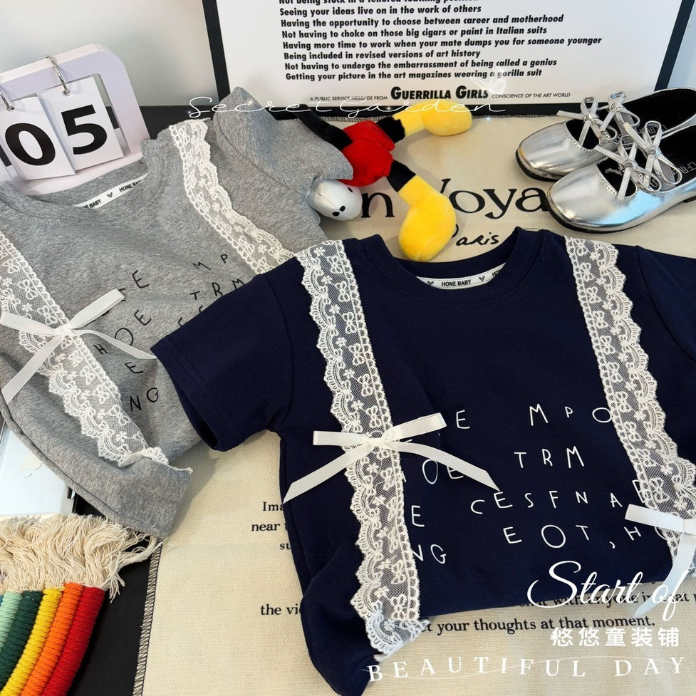 2025夏季新款女童蕾丝上衣图片