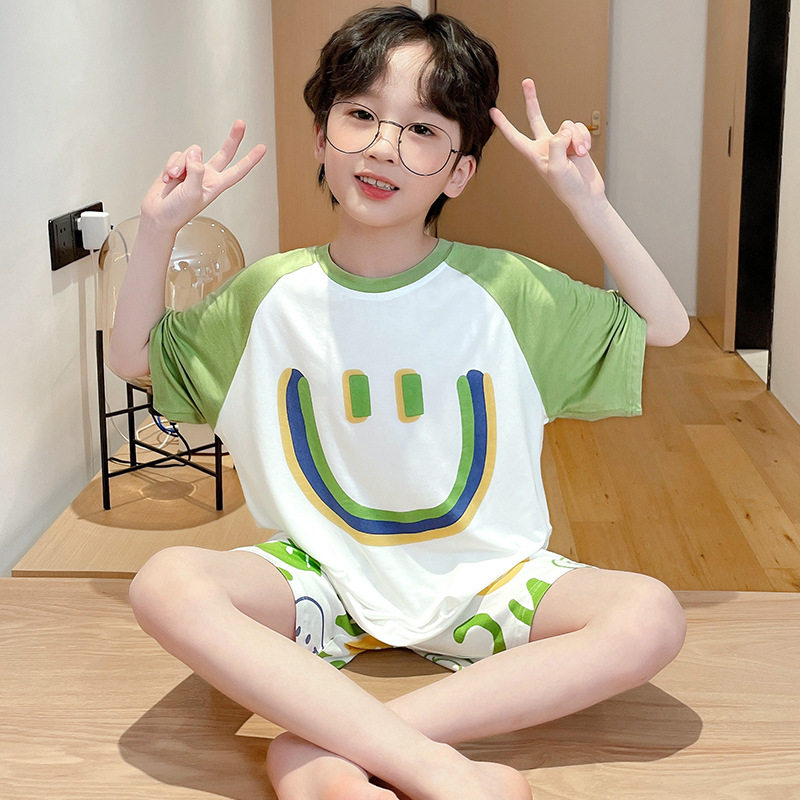 专柜正品男童睡衣莫代尔连体夏季