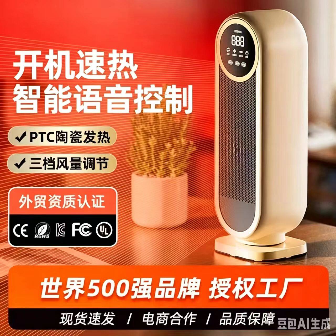 I取暖器家用立式节能省电浴室小太阳小型速热电暖气暖风机