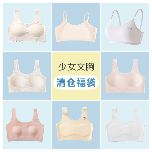 少女文胸福袋女童内衣断码清仓初中生青春发育期小学生无痕小背心