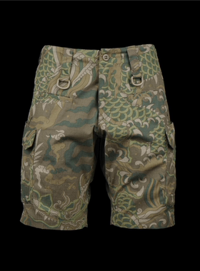 浪潮君物Force10 武力 龙纹迷彩 多功能高端多袋战术短裤户外旅行