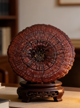 60-69厘米稀有灵芝摆件招财寓意