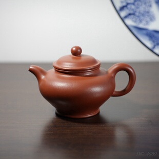 皱皮朱泥大亨掇只小品130cc 车一刀全手工 宜兴原矿紫砂壶泡茶壶