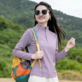 运动吸汗排汗防晒弹力透气速干衣女 速干衣冰丝凉感长袖 春夏季 新款