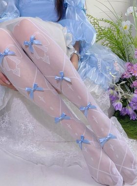 原创洛丽塔蝴蝶结过膝袜