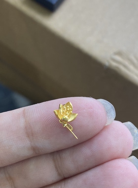 18K金扣头加厚版Au750材质K黄色
