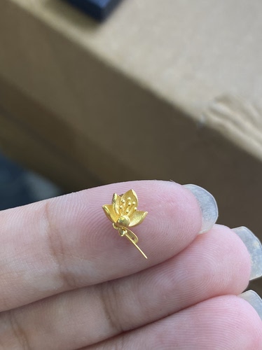 18K金扣头加厚版Au750材质K黄色