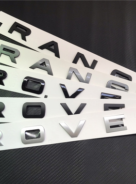 适用于车标 RANGE ROVER机盖字母标极光揽胜运动前后英文标志