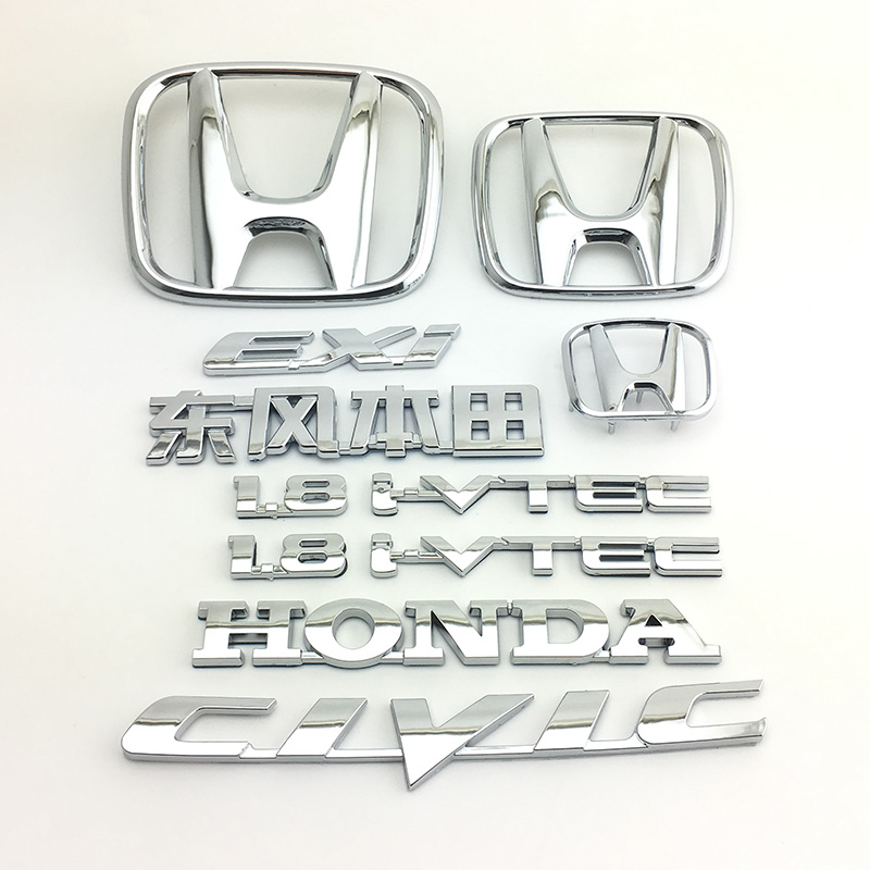 适用于8八九代思域车标 中网标前标方向盘标 CIVIC英文字母后标志