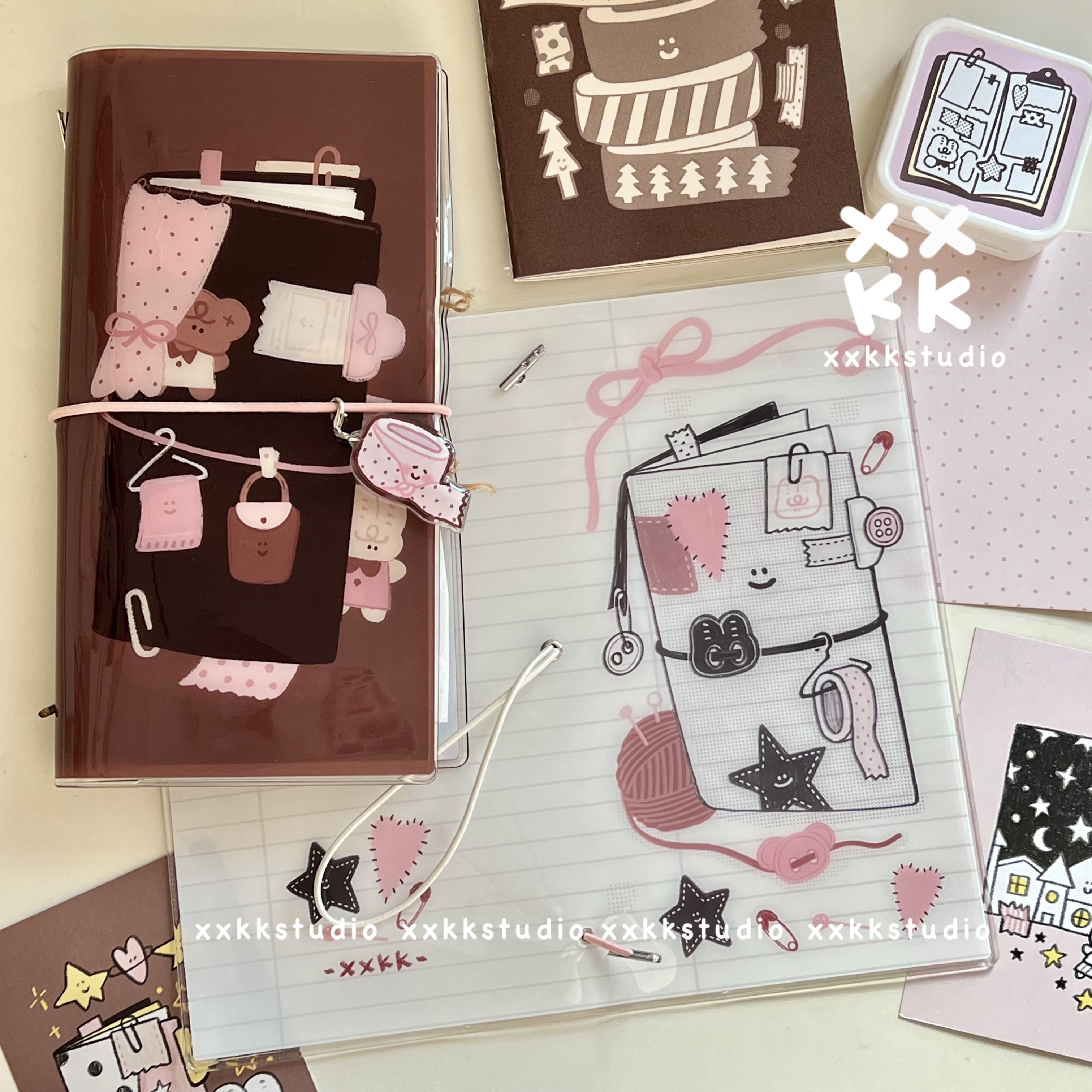 xxkk炫炫酷酷原创tn手账本外皮pvc绑带手账皮